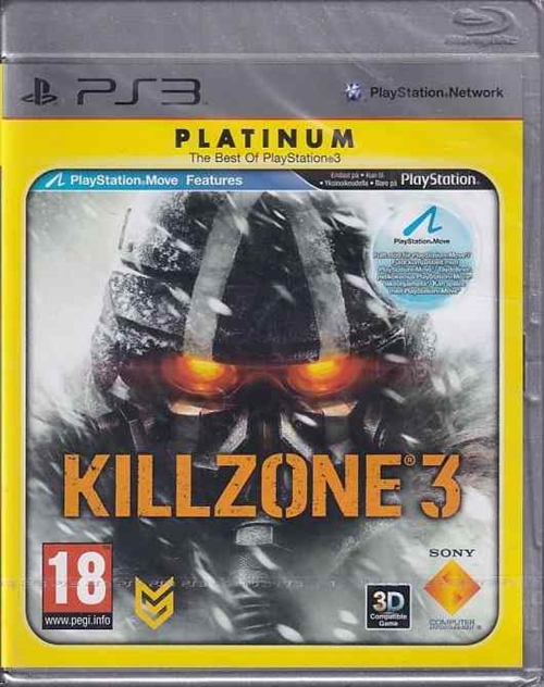 Killzone 3 - Platinum - i Folie - PS3 (A Grade) (Genbrug)
